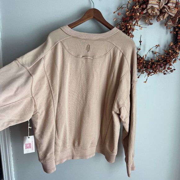 FP Movement X Hatch SMALL Intercept Maternity Pullover Sweatshirt Desert Sand - Picture 7 of 10